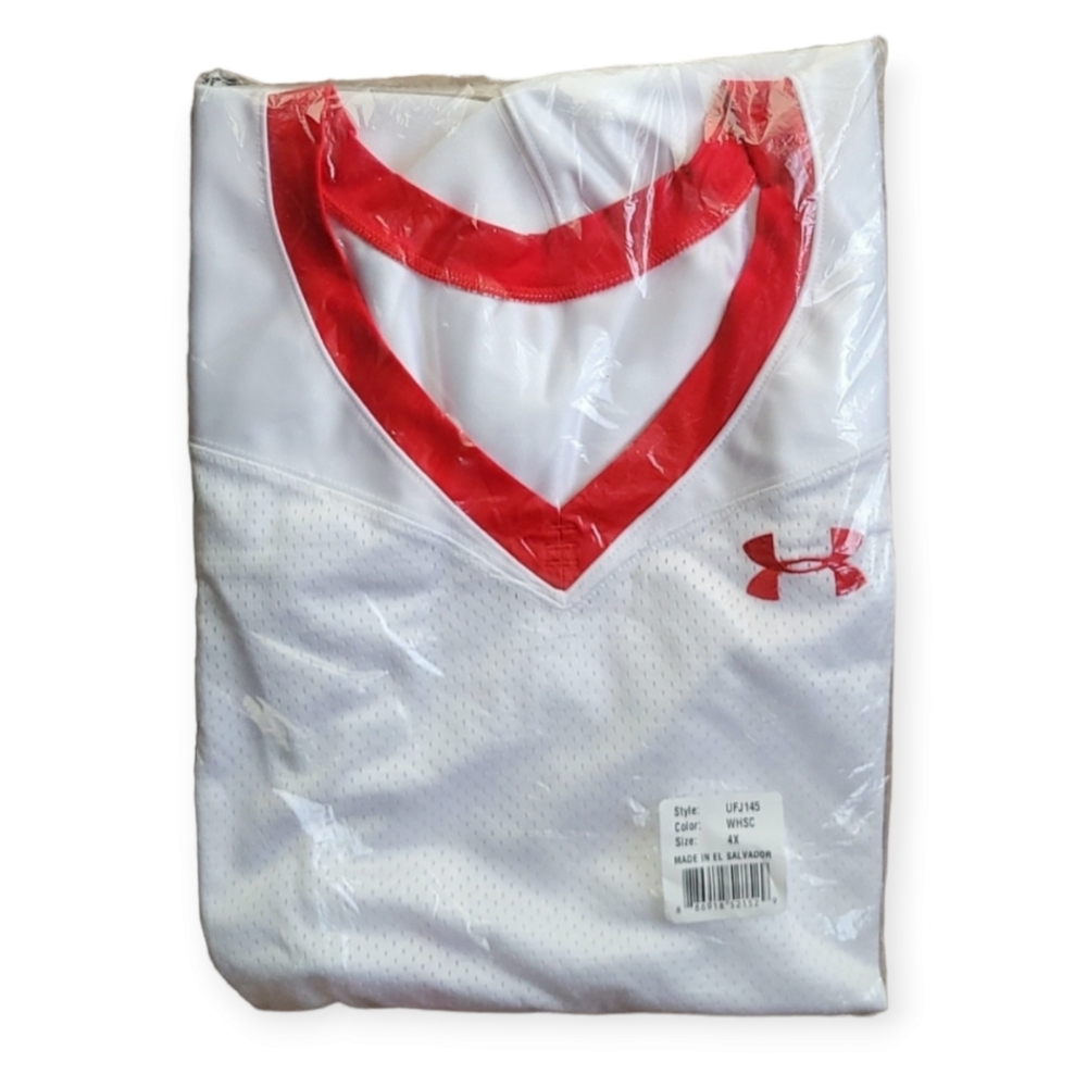 Under Armour Stock Havoc Football Jerseys Adult Size 4X Red/White